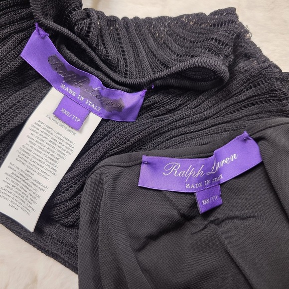 Ralph Lauren Purple Label Sheer Cap Sleeve Day Dress Size XXS Black $2,990 - Picture 3 of 7